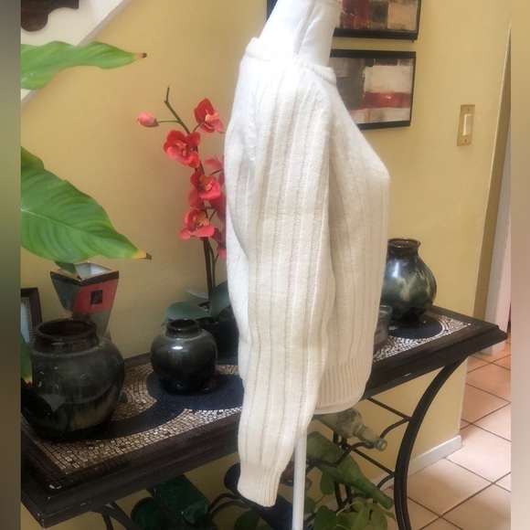 Christopher Hayes Vintage Women’s Beige Chunky Cable Knit Wool Sweater Size XL - Picture 5 of 12